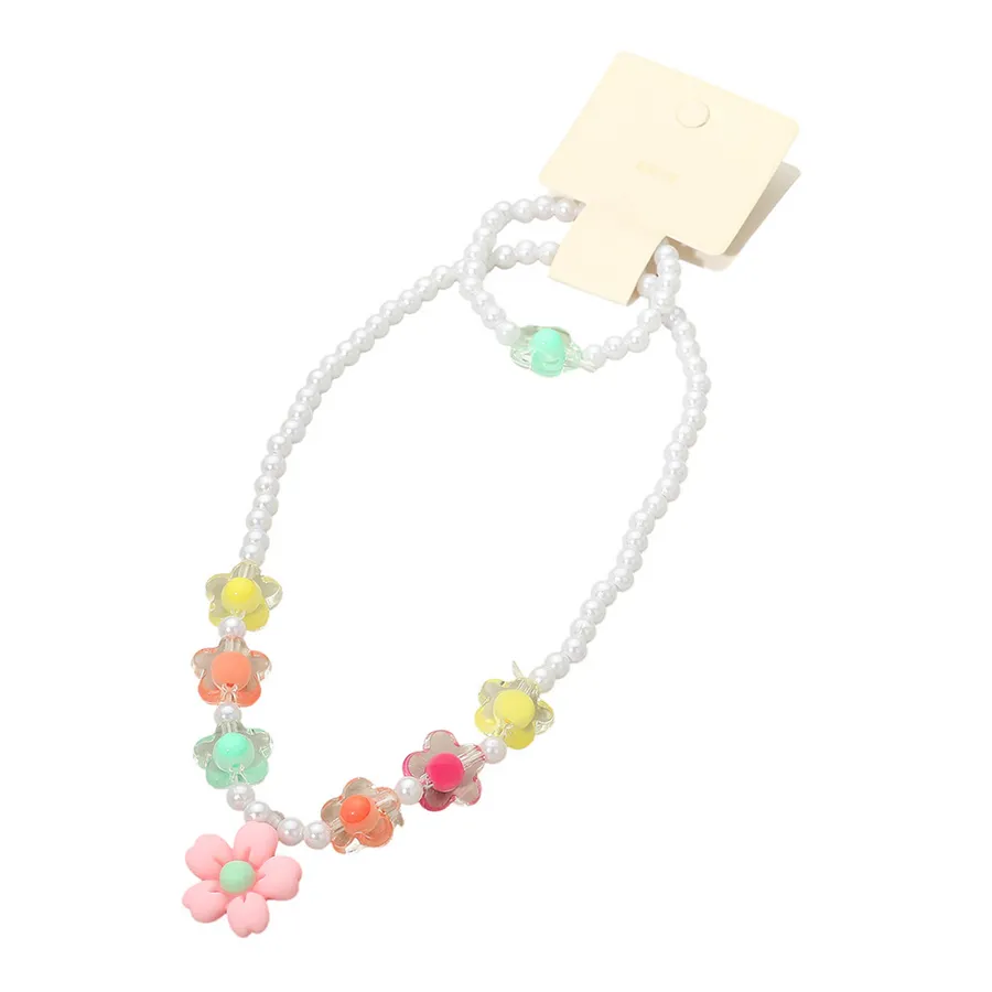 Flower Beaded Jewelry Set For Kids - Assorted — wholesale Apparel & Accessories by the case