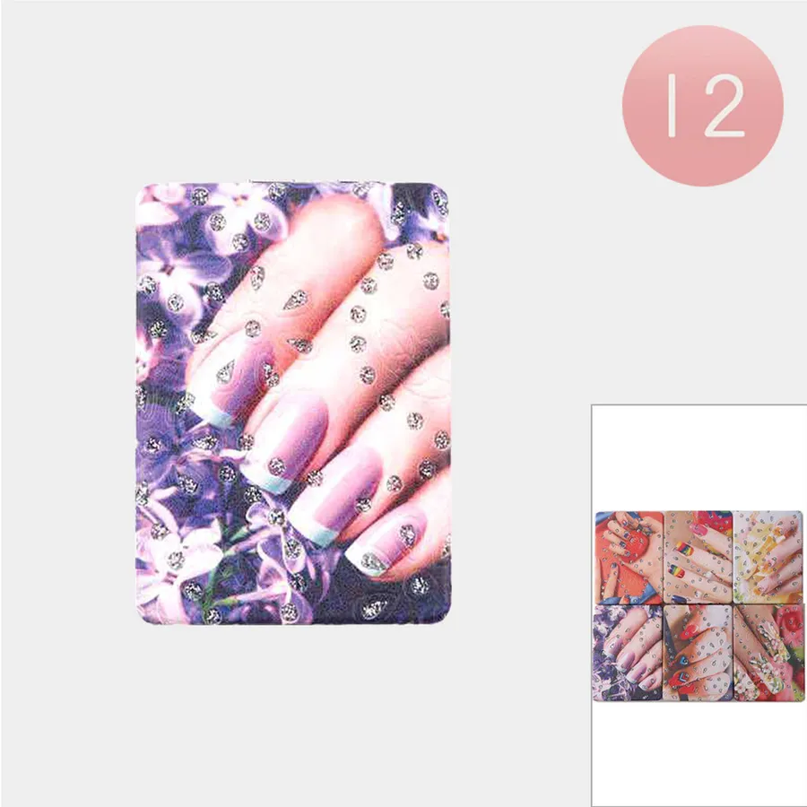 Glittered Nail Art Cosmetic Mirrors Home Décor — wholesale Home & Décor by the case
