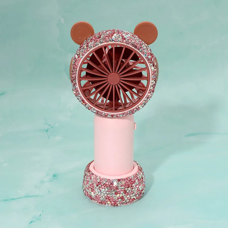 Bear Themed USB Charging Portable Handheld Fan — wholesale Tech & Gadgets by the case