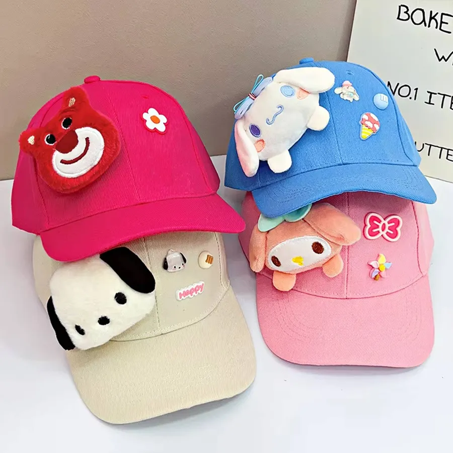 Fashionable Cartoon Pattern Baseball Cap For Kids - Assorted — wholesale Apparel & Accessories by the case