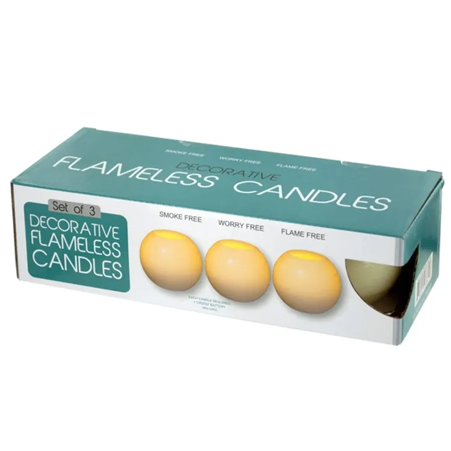 Flameless Round Candles For Home Decor — wholesale Home & Décor by the case