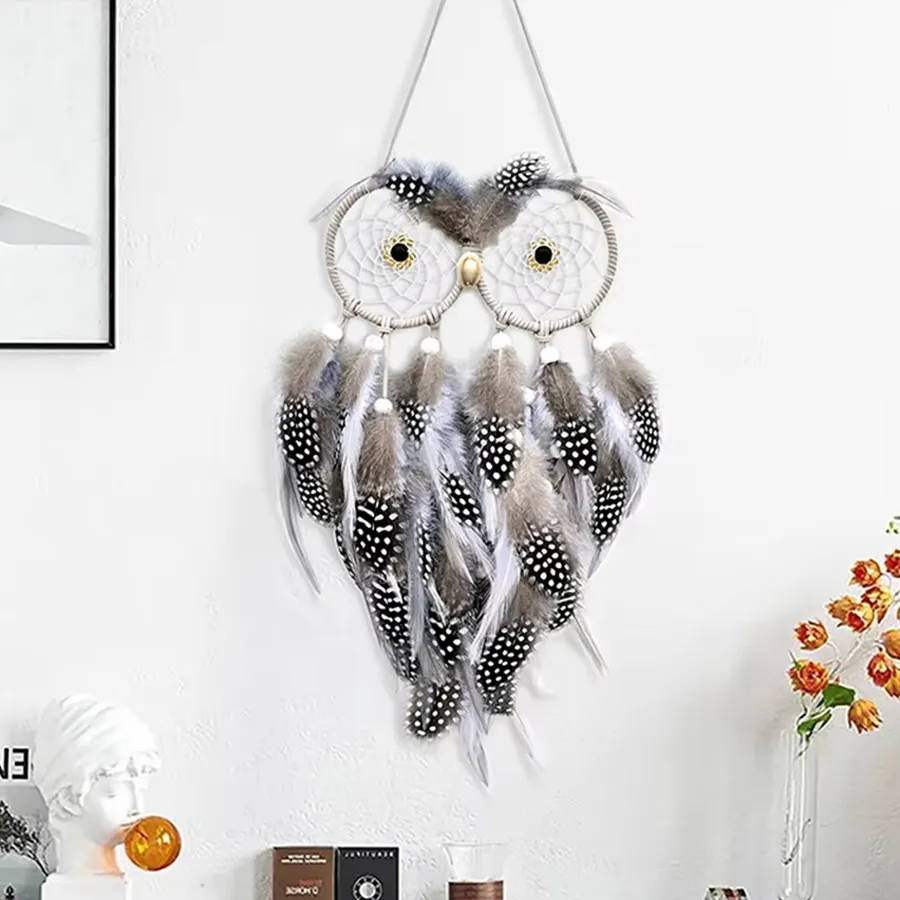 Handmade Owl Dream Catcher Wind Chimes for Home Décor — wholesale Home & Décor by the case