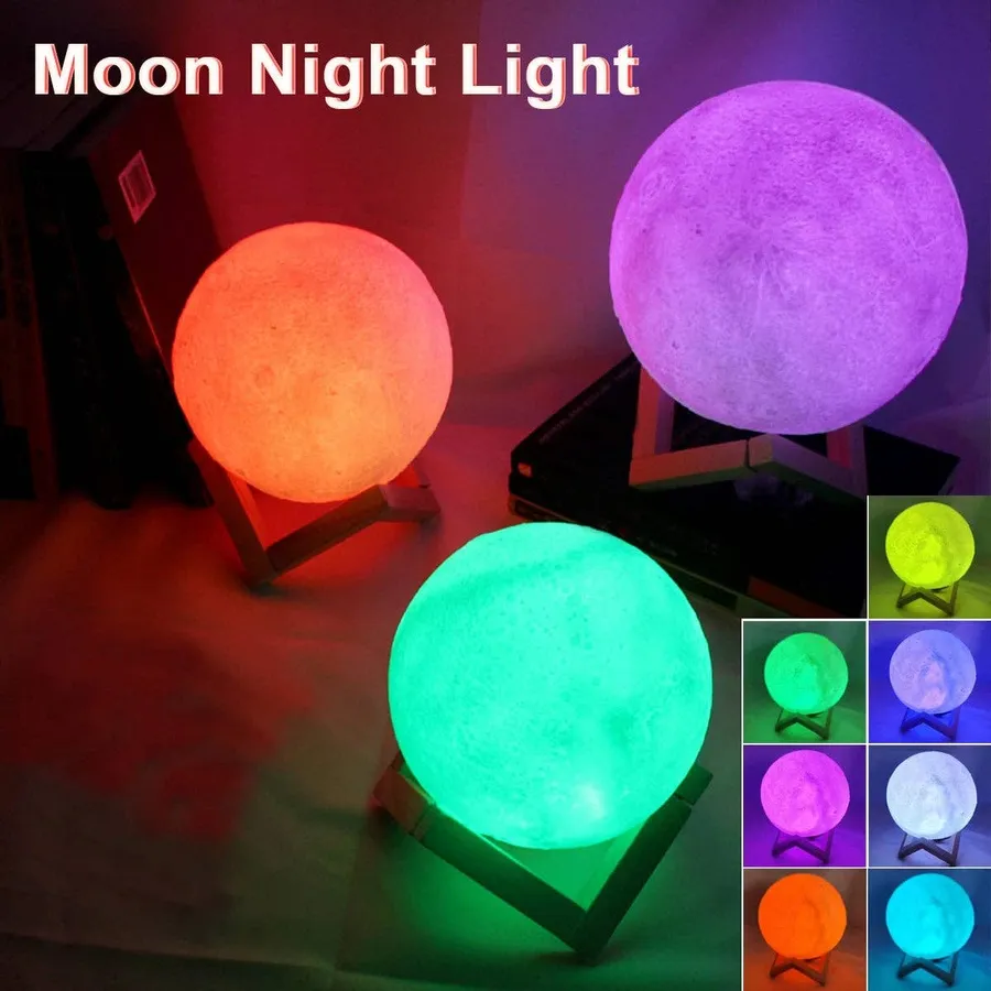 Moon Lamp Night Light - Kids Room Decor - for New Year Decor — wholesale Home & Décor by the case