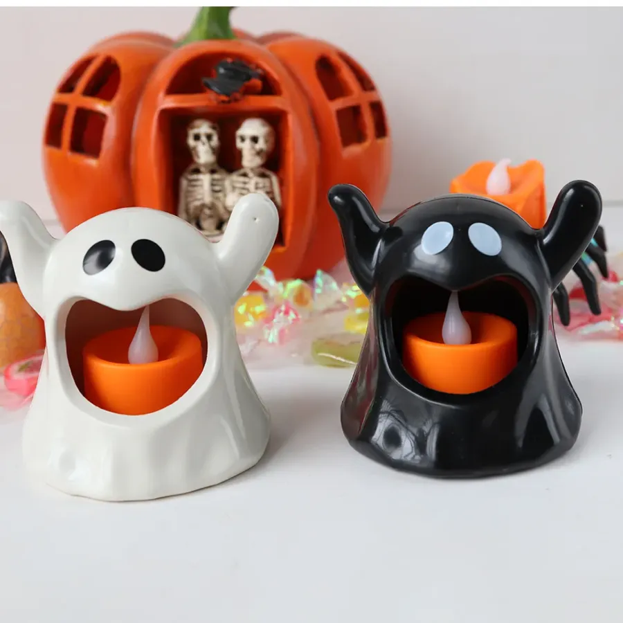 Ghost Candlestick Pumpkin Lamp Small Gifts — wholesale Home & Décor by the case