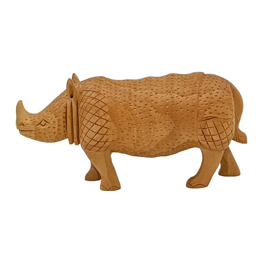 Handmade Wooden Rhinoceros Carving In Bulk — wholesale Toys & Games by the case