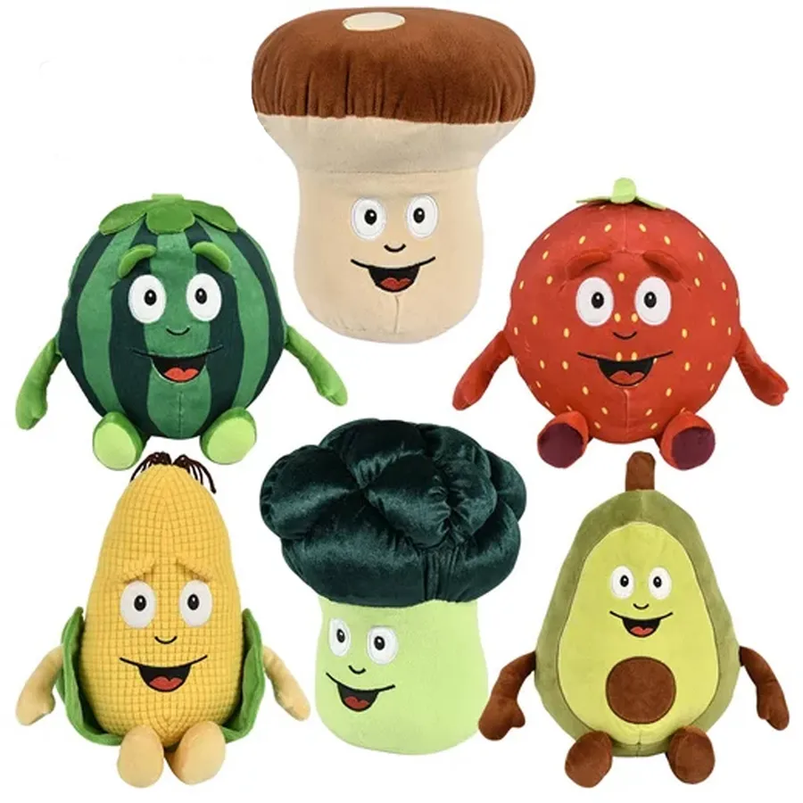 Cute Plush Fruits And Vegetables Soft Kids Toy - Assorted — wholesale Plush & Squishies by the case
