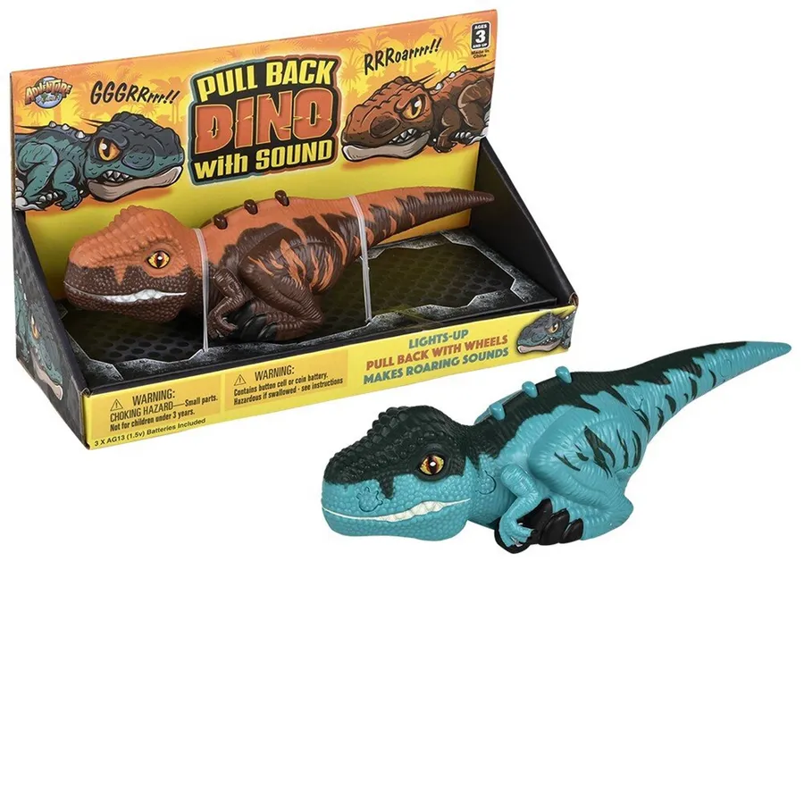 Pull Back Dinosaur With Sound Kids Toy In Bulk — wholesale Toys & Games by the case