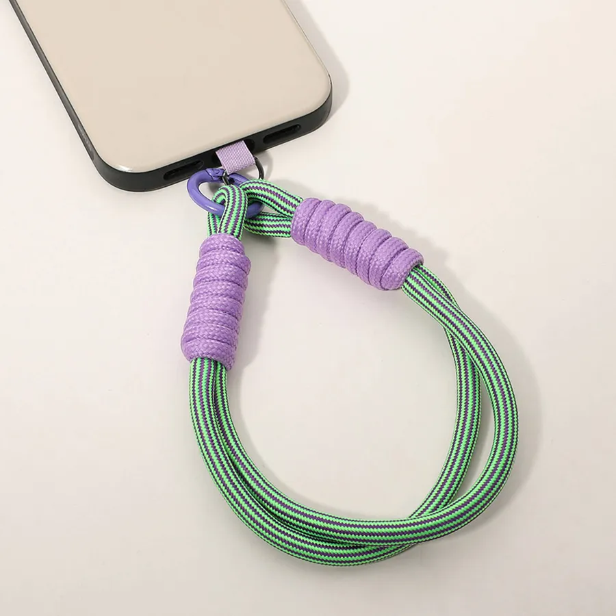 Double Loop Phone Wrist Strap Keychain - Assorted — wholesale Keychains & Charms by the case