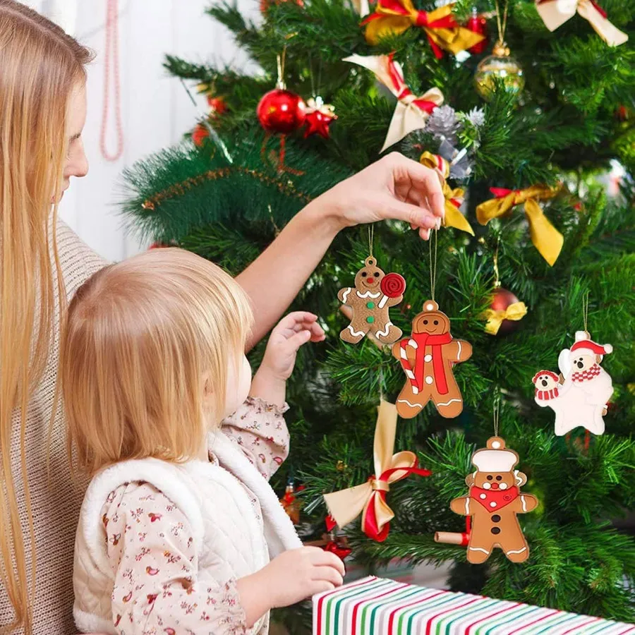 12pcs Gingerbread Man Christmas Tree Ornaments — wholesale Seasonal & Holiday by the case