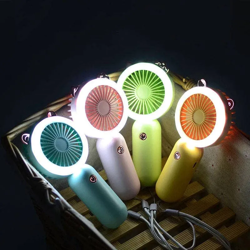 USB Rechargeable Night Light Mini Fan - Assorted — wholesale Tech & Gadgets by the case