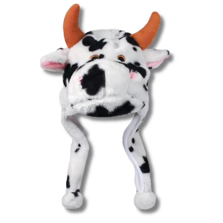 Stuffed Plush Cow Themed Hat For Kids — wholesale Plush & Squishies by the case