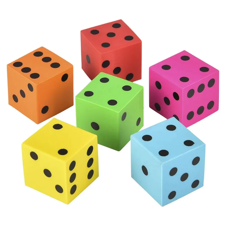 Dice Patterned Erasers For Easter Gifts - Assorted — wholesale Seasonal & Holiday by the case