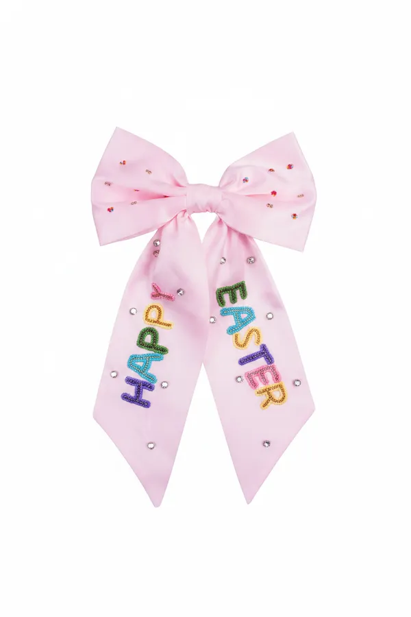 Pink Hair Bow Barrette - Pastel Spring Hair Accessories for Boutiques — wholesale Apparel & Accessories by the case