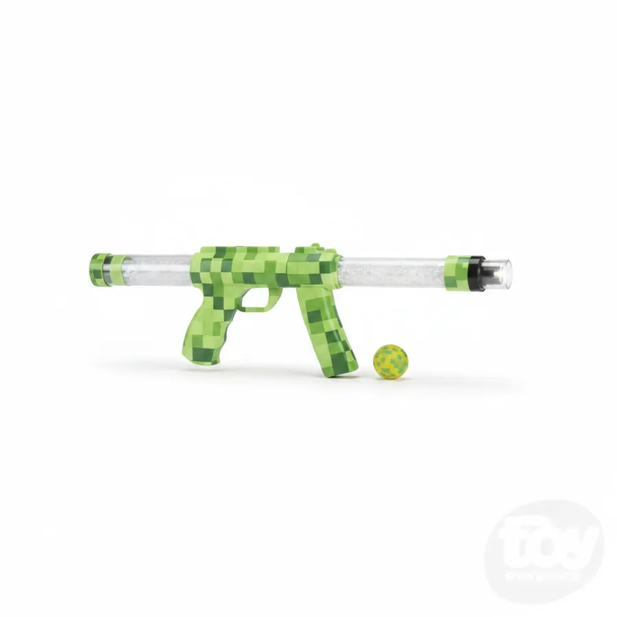Green Pixel Moon Blaster Toy - 19-Inch Space Novelty Toy for Kids, Birthday Party Favors & Prizes — wholesale Party & Gifts by the case