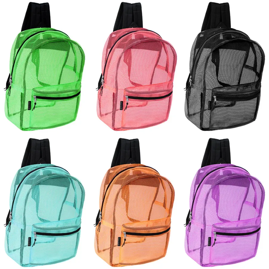Easter Mesh Clear Backpack - Assorted — wholesale Seasonal & Holiday by the case