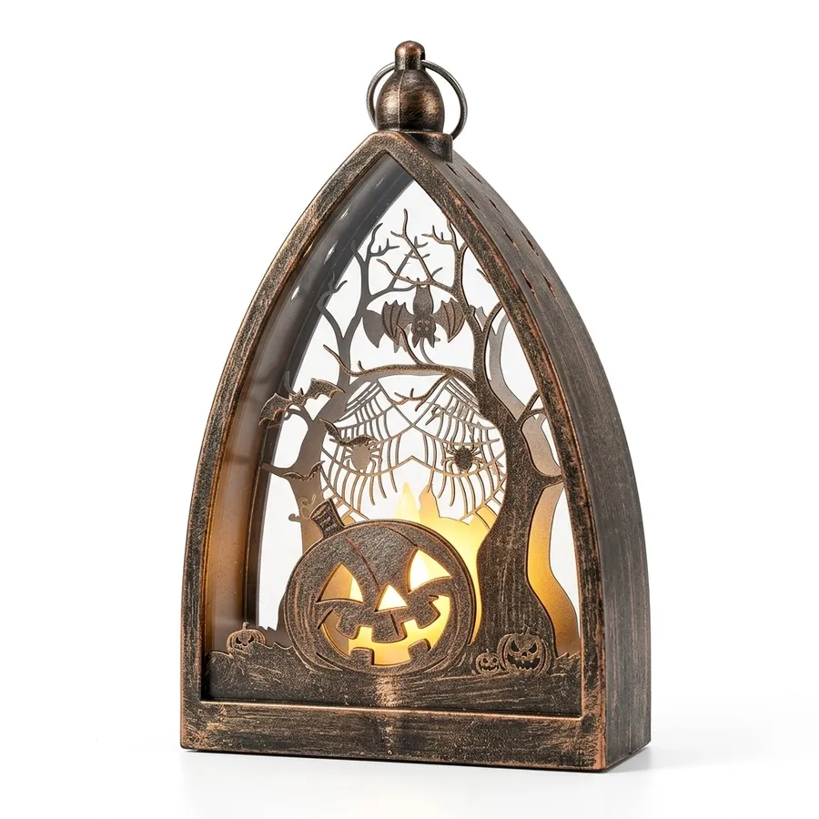 Vintage Pumpkin LED Lantern – Halloween Table Decor — wholesale Seasonal & Holiday by the case