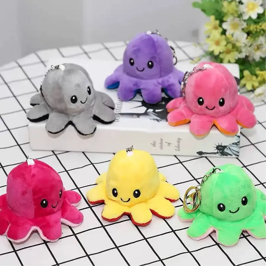 Holiday Moody Octopus Soft Plush Keychain — wholesale Plush & Squishies by the case
