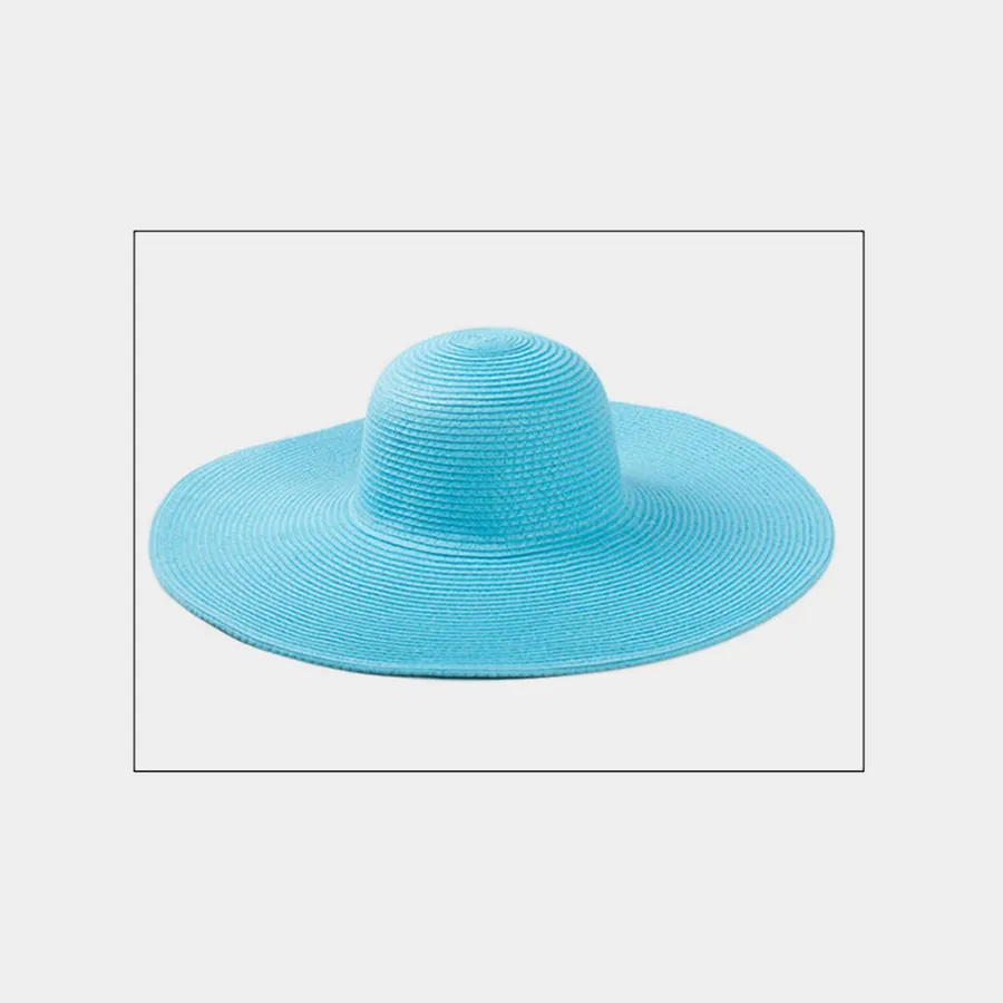 Plain Patterned Solid Straw Sun Hat - Assorted — wholesale Apparel & Accessories by the case