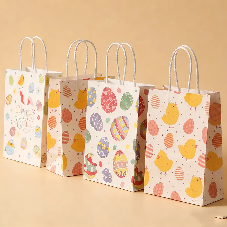 Back To School Bunny Themed Paper Bags - Assorted — wholesale Party & Gifts by the case