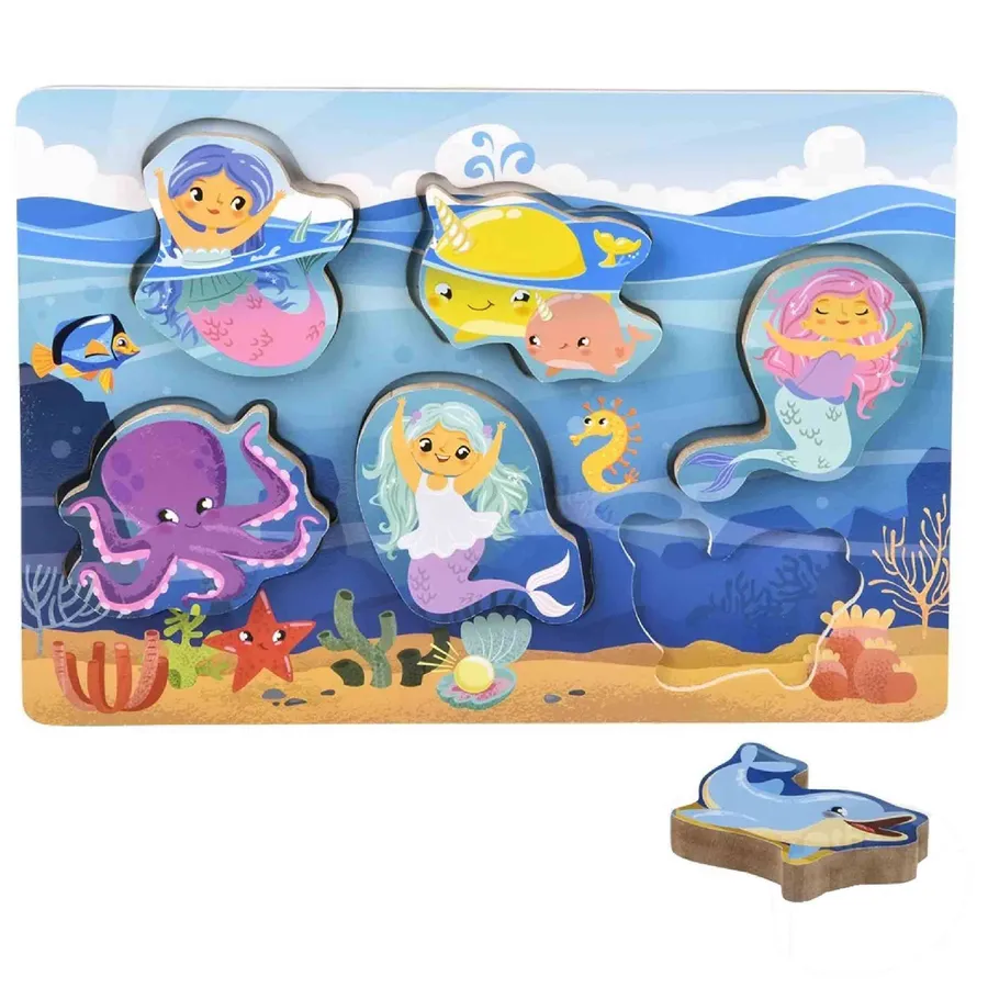 Chunky Mermaid Puzzle Toy Set For Kids - Assorted — wholesale Toys & Games by the case