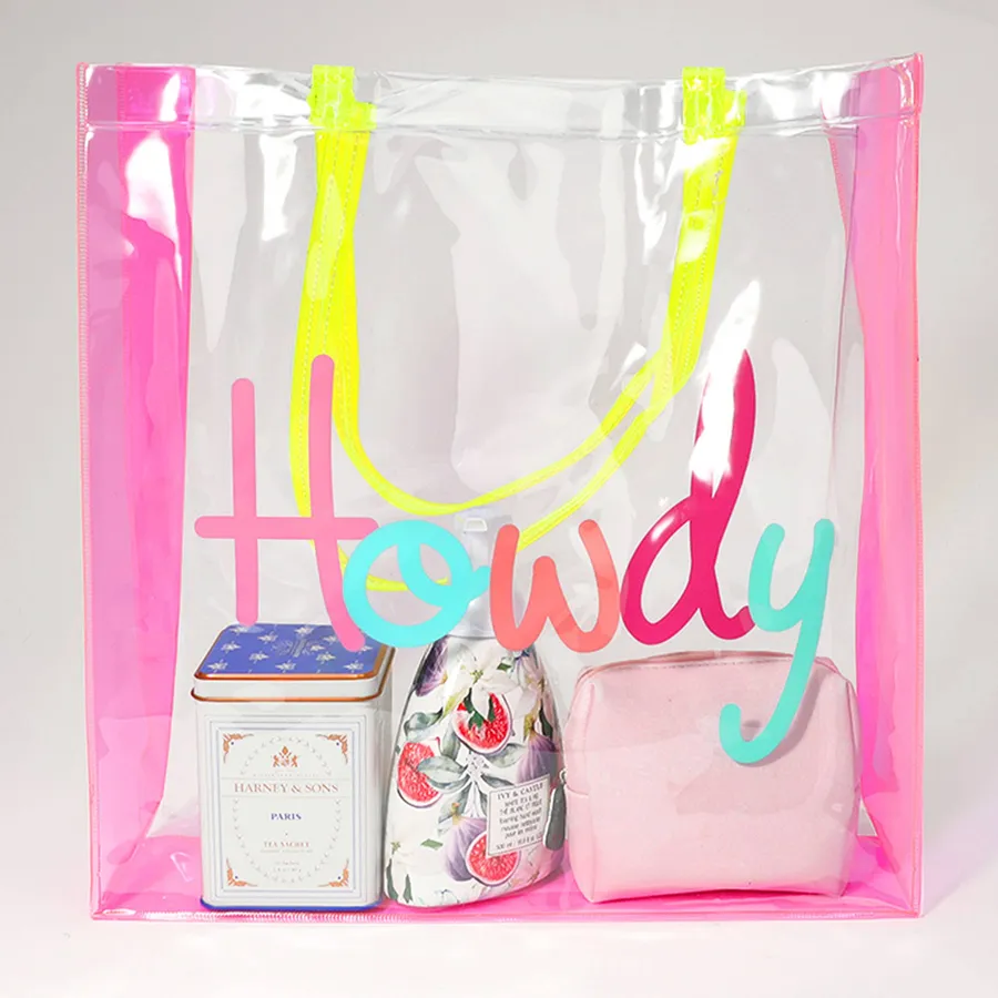 Printed Transparent Shopping Tote Bag — wholesale Bags & Backpacks by the case