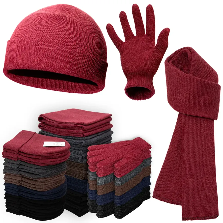 Wholesale Winter Beanie, Gloves & Scarf- Assorted — wholesale Apparel & Accessories by the case