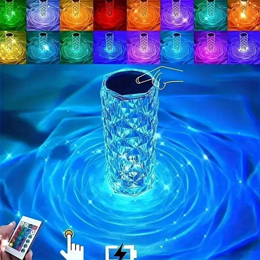 LED Night Light Crystal Touch Table Lamp For Décor — wholesale Home & Décor by the case