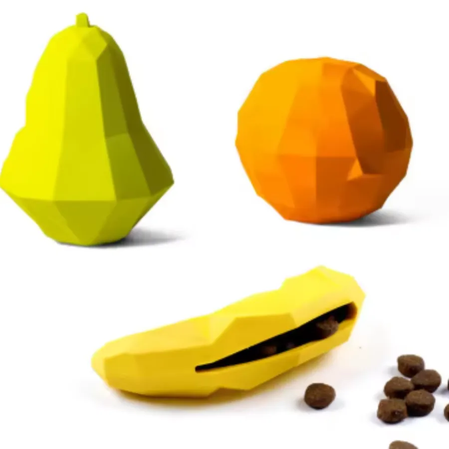 Rubber Dog Chew Ball – Treat Dispenser & Squeaky Toy — wholesale Pet by the case
