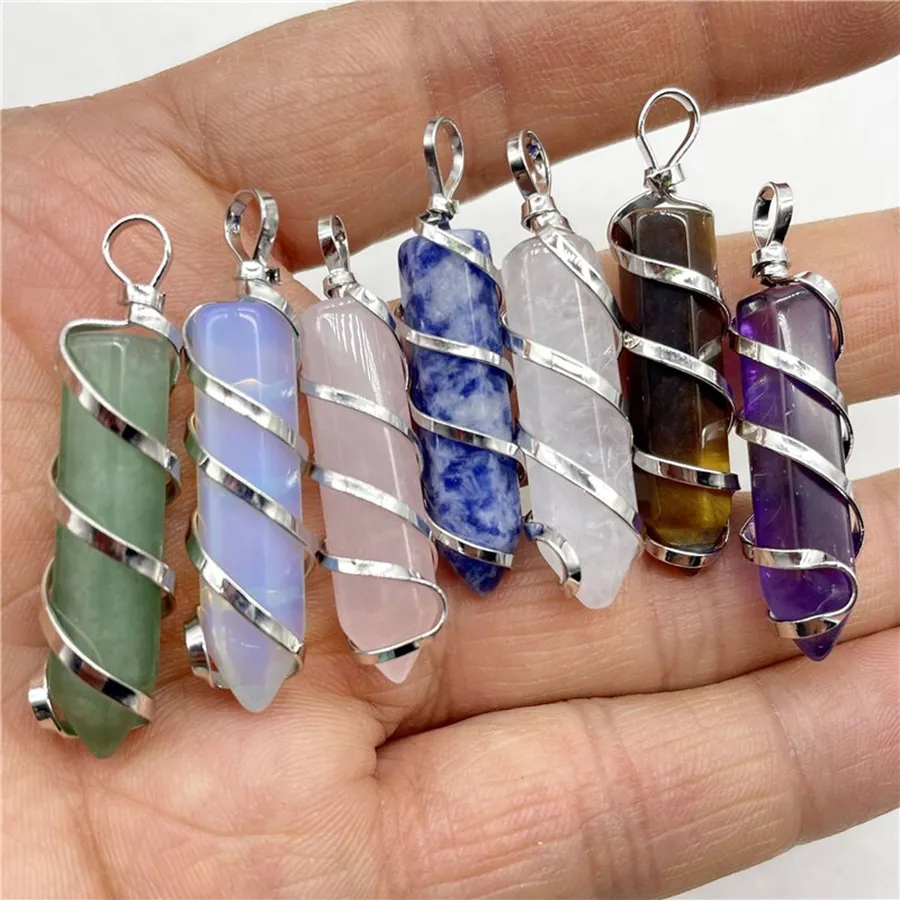 Wire Wrapped Pendant in Bulk - Assorted — wholesale Keychains & Charms by the case