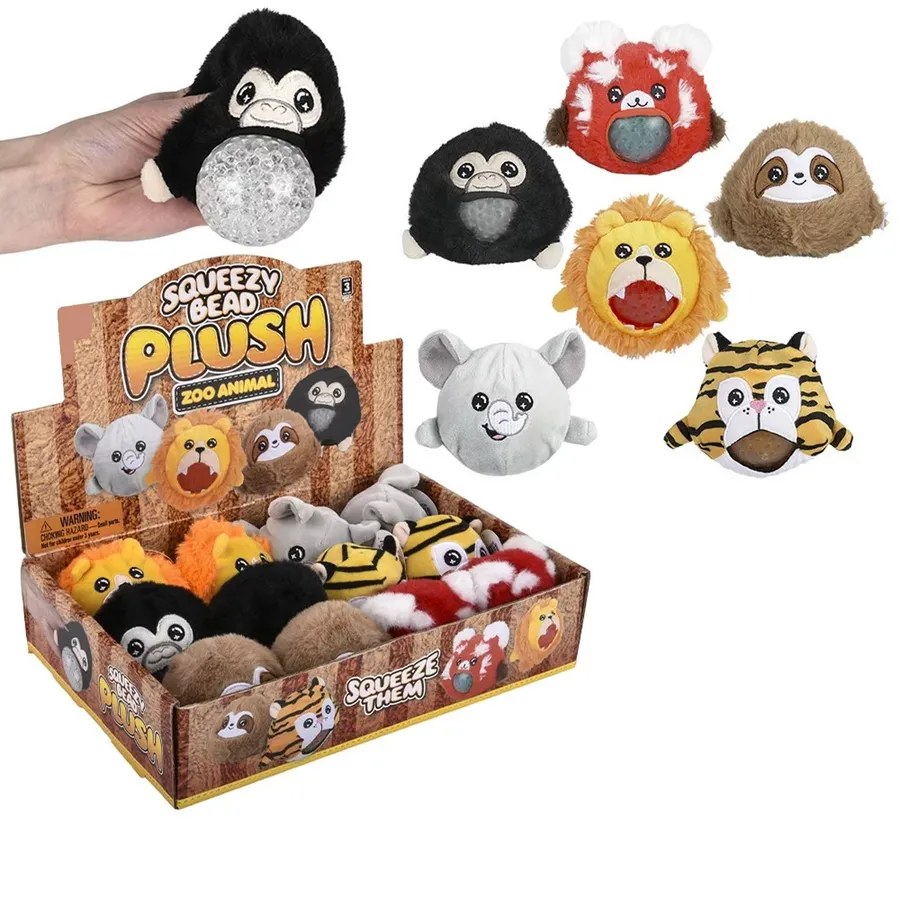 Soft & Squeezy Zoo Animal Bead Plush Toy — wholesale Plush & Squishies by the case