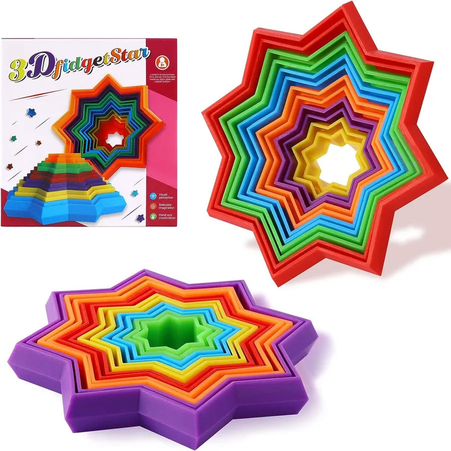 Magic 3D Decompression Star Fidget Kids Toy- Assorted — wholesale Fidgets & Sensory by the case