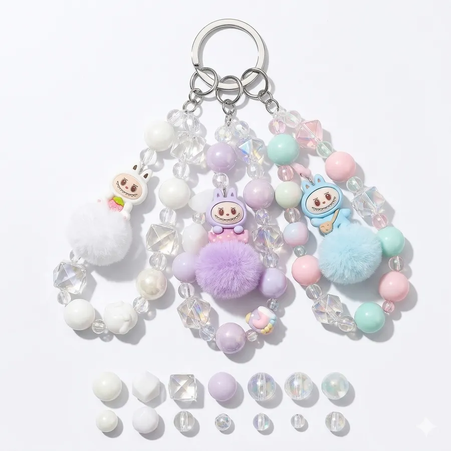 Cute Beaded Phone Charm & Keychain – Kawaii Strap — wholesale Keychains & Charms by the case