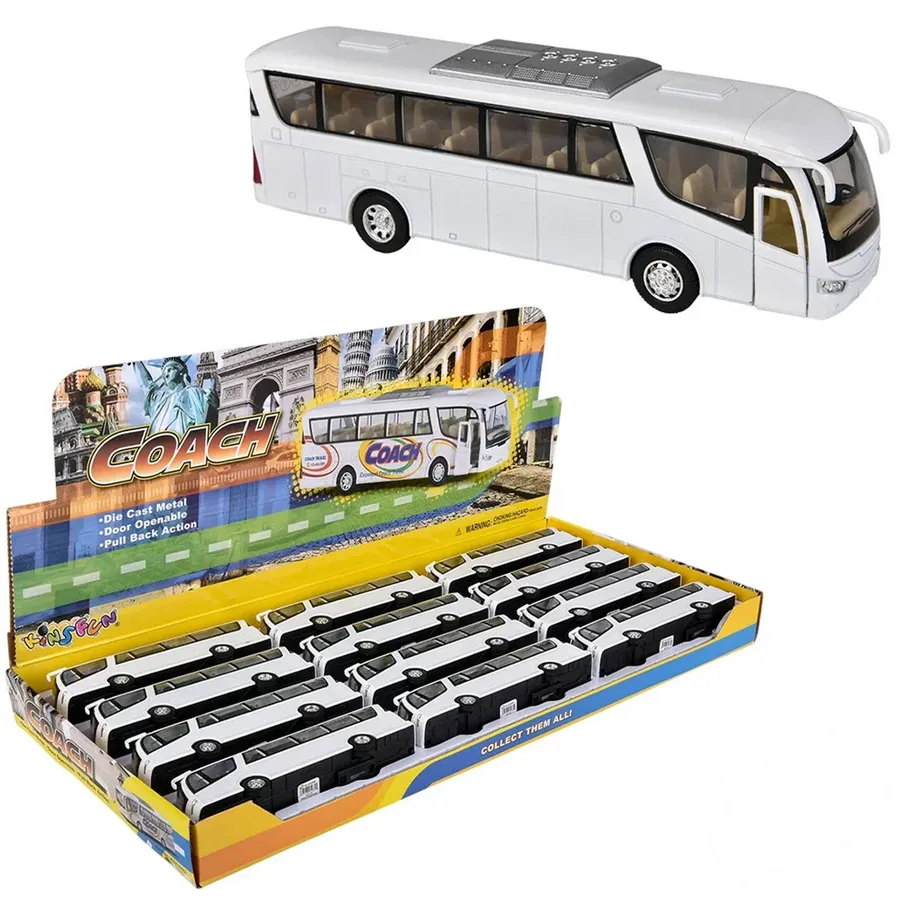 Pull Back Coach Bus Kids Toy In Bulk — wholesale Toys & Games by the case