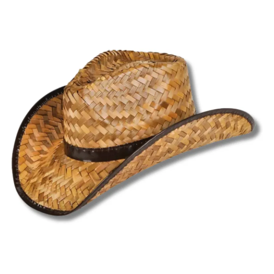 Stained Woven Straw Cowboy Hat For Kids — wholesale Apparel & Accessories by the case
